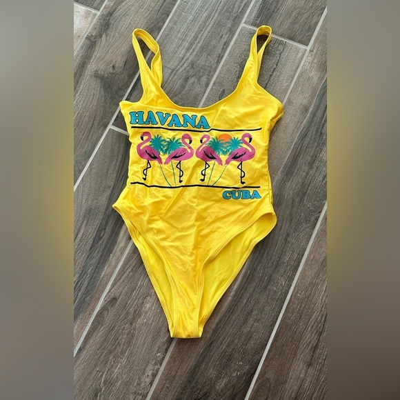 Forever21 Havana Swim Suit - Yellow - Small - Picture 1 of 3